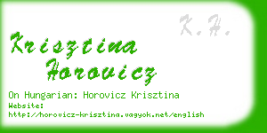 krisztina horovicz business card